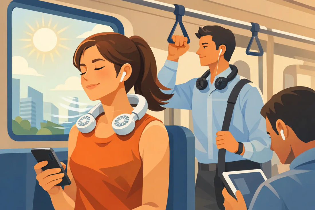 Hands Free Cooling Fan for Hot Days on the Move