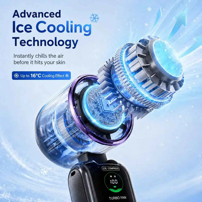 FrostWave™ Turbo Fan | Ice Cooling Portable Handheld Fan | FrostWave Fan